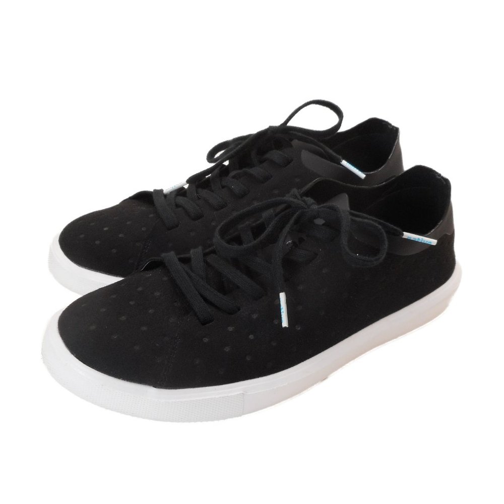 Native Monaco Men's 9.5 Low Canvas Sneaker Black Lightweight Lace up